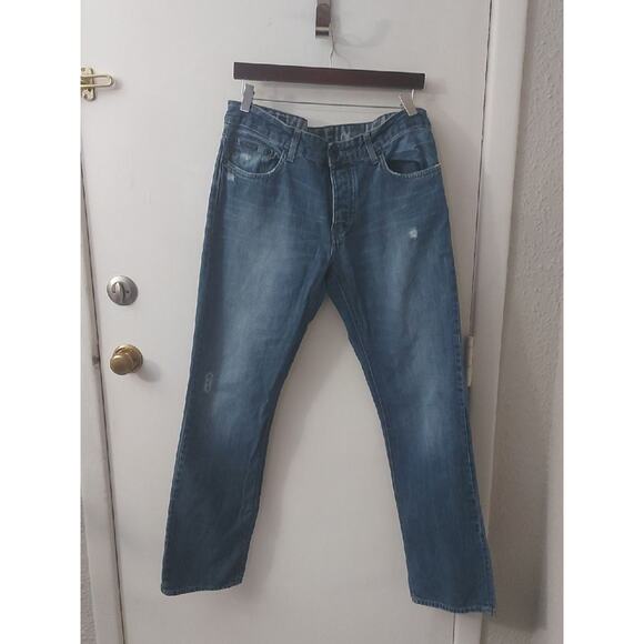 Calvin Klein Slim Straight Low Rise Distressed Jean 32 Casual Classic Festival - Picture 1 of 7